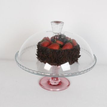 Paşabahçe 95200 Pembe 32 cm Ayaklı Servis Tabağı