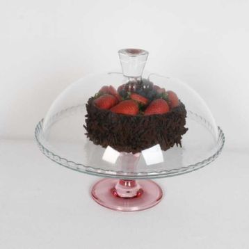 Paşabahçe 95200 Pembe 32 cm Ayaklı Servis Tabağı
