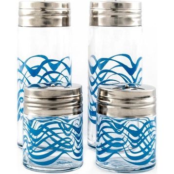 Paşabahçe 95246 Mavi Dalga Tuzluk Biberlik Set