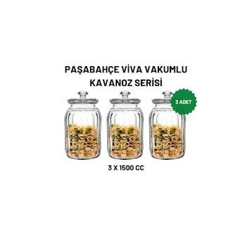 Paşabahçe 96394 3'lü 1500 CC Viva Cam Kavanoz