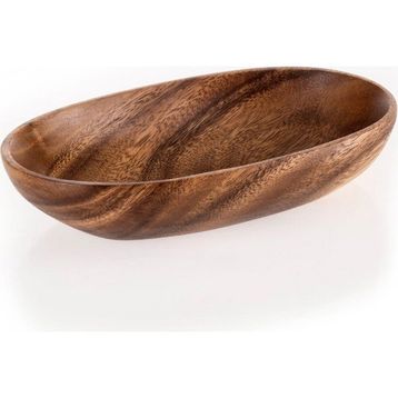 Paşabahçe Ahşap Oval Servis Tabağı
