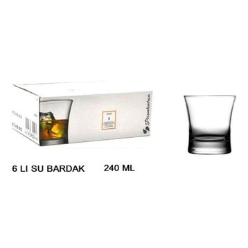 Paşabahçe Azur Model Kısa 6'lı 240 CC Su Bardak