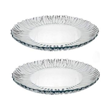 Paşabahçe Cam Aurora 31.5 cm 2'li Şeffaf Servis Tabağı