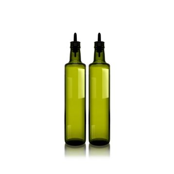 Paşabahçe Dorica Silikon Akıtıcılı 500 ml 2'li Cam Yağlık Sirkelik Takımı