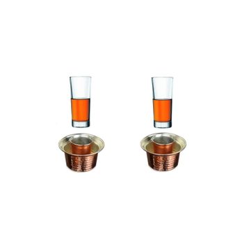 Paşabahçe Ehlikeyf Bakır 2 Kişilik Özel Set Bardak