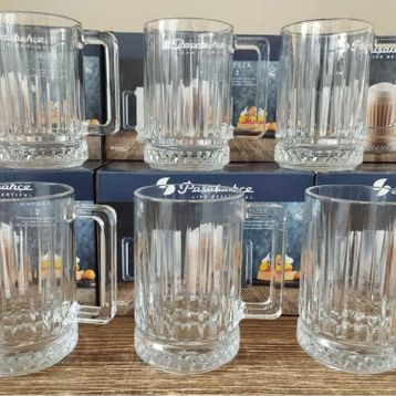 Paşabahçe Elysia 6 Lı Latte Cam Kulplu Kupa Bardak - Kupa Bardağı