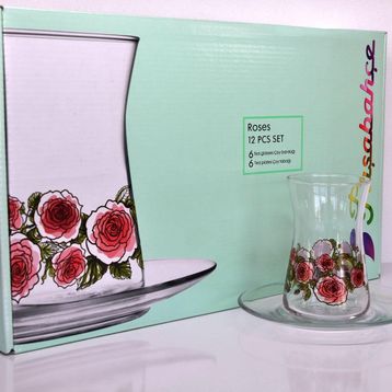 Paşabahçe Heybeli 6'lı Çay Tabak