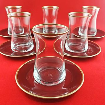 Paşabahçe Heybeli 6'lı Çay Takımı