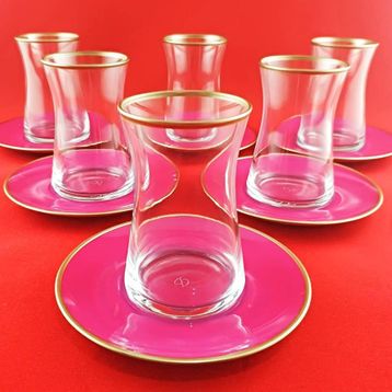 Paşabahçe Heybeli 6'lı Çay Takımı