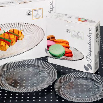 Paşabahçe Marmara 6 Kişilik 12 Parça Pasta Servis Tabak Seti