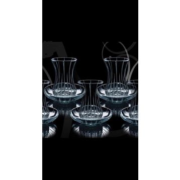 Paşabahçe Meltem İnce Belli Kristal 12 Parça Çay Takımı