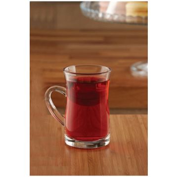 Paşabahçe Mila Şeffaf Kulplu 150 cc 6'lı Büyük Çay Bardağı