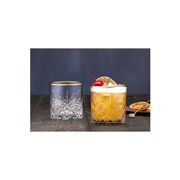 Paşabahçe Timeless Golden Touch Yaldızlı Kristal Kesme 4 Parça Kısa Bardak