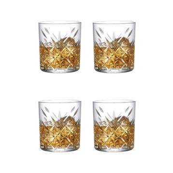 Paşabahçe Timeless Kristal Dekorlu 4 Adet Lüx Viski Bardak Takımı