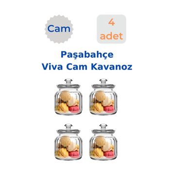 Paşabahçe Viva Cam Kavanoz Erzak Saklama Kabı