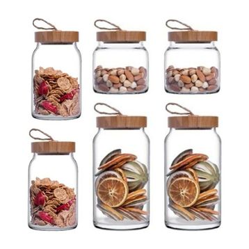 Paşabahçe Woody Bamboo 6 Adet 12 Parça Kapaklı Kavanoz Takımı
