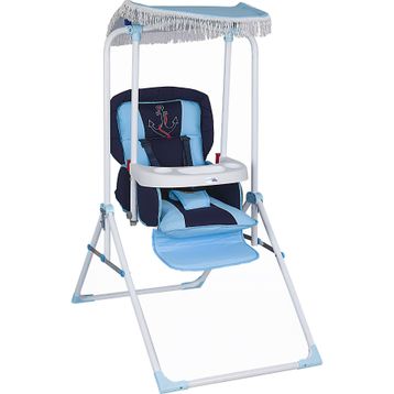 Pashababy Mavi Tenteli Leon Bebek Salıncağı