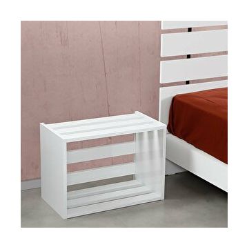 Pasific Home Huga Parlak Beyaz Komodin