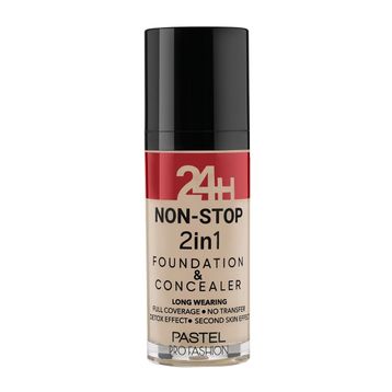 Pastel 24H Non-Stop 2 in 1 601 Cool Fondöten ve Kapatıcı