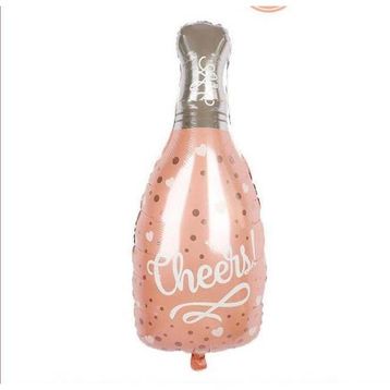 Patladı Gitti 100x48 cm Cheers Yazılı Büyük Boy Şampanya Şişesi Bride To Be Bekarlığa Veda Folyo Balon