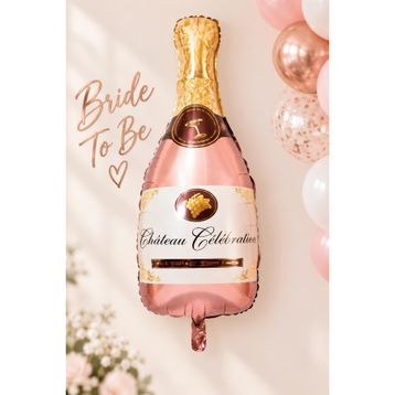 Patladı Gitti 104x49 cm Chateau Celebration Yazılı Rose Gold Büyük Boy Bride To Be Bekarlığa Veda Folyo Balon
