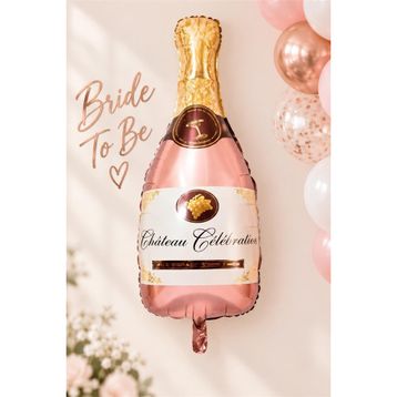 Patladı Gitti 104x49 cm Chateau Celebration Yazılı Rose Gold Büyük Boy Bride To Be Bekarlığa Veda Folyo Balon