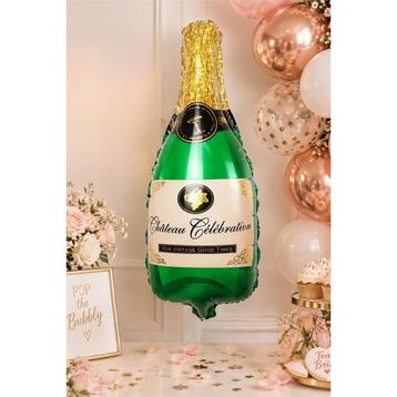 Patladı Gitti 104x49 cm Chateau Celebration Yazılı Yeşil Büyük Boy Bride To Be Bekarlığa Veda Folyo Balon
