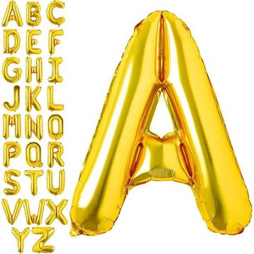 Patladı Gitti 16 inç 36 cm A Harf Gold Folyo Balon