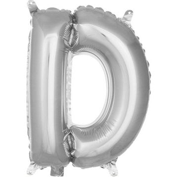 Patladı Gitti 16 inç 36 cm D Harf Gümüş Folyo Balon