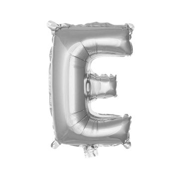 Patladı Gitti 16 inç 36 cm E Harf Gümüş Folyo Balon
