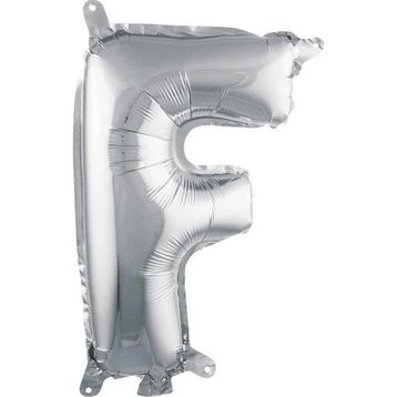 Patladı Gitti 16 inç 36 cm F Harf Gümüş Folyo Balon