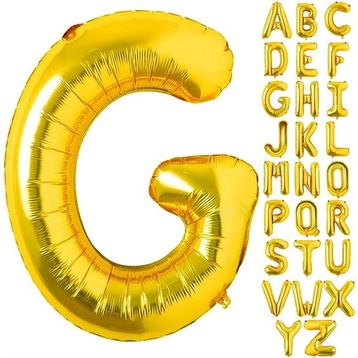 Patladı Gitti 16 inç 36 cm G Harf Gold Folyo Balon