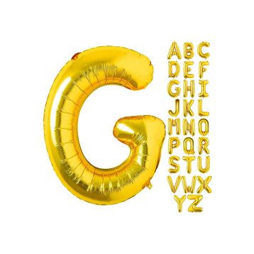 Patladı Gitti 16 inç 36 cm G Harf Gold Folyo Balon