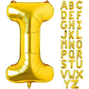Patladı Gitti 16 inç 36 cm I Harf Gold Folyo Balon