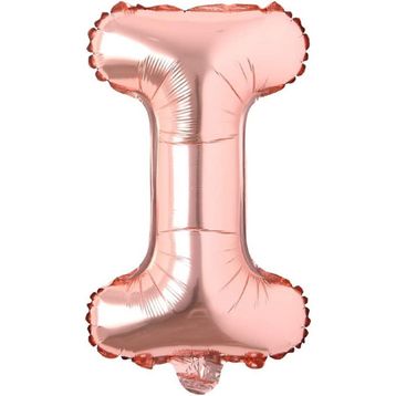 Patladı Gitti 16 inç 36 cm I Harf Rose Gold Folyo Balon