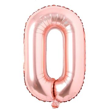 Patladı Gitti 16 inç 36 cm O Harf Rose Gold Folyo Balon
