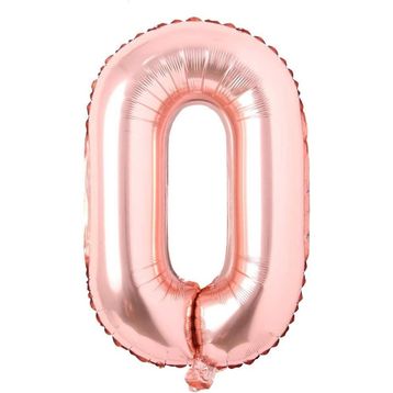 Patladı Gitti 16 inç 36 cm O Harf Rose Gold Folyo Balon