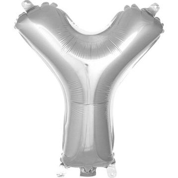 Patladı Gitti 16 inç 36 cm Y Harf Gümüş Folyo Balon