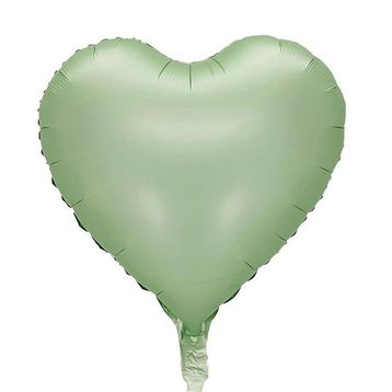Patladı Gitti 18 inç 45 cm Adaçayı Kalp Folyo Balon