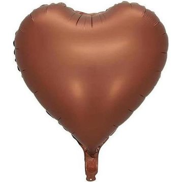 Patladı Gitti 18 inç 45 cm Karamel Kalp Folyo Balon