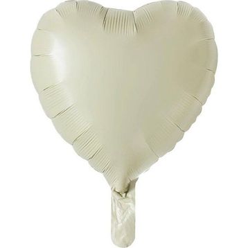 Patladı Gitti 18 inç 45 cm Krem Kalp Folyo Balon