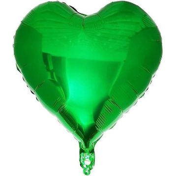Patladı Gitti 18 inç 45 cm Yeşil Kalp Folyo Balon