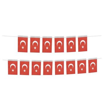Patladı Gitti 19-11 cm 40'lı Ay Yıldız Büyük Boy İpli Bayrak