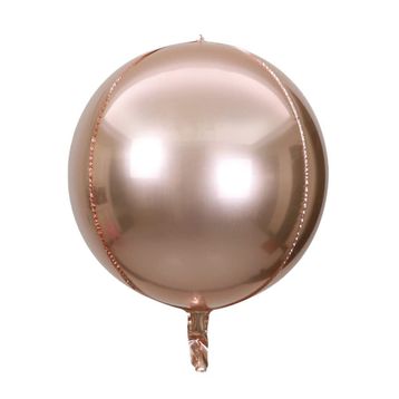 Patladı Gitti 22 inç 4D Büyük Boy Rose Gold Küre Folyo Balon