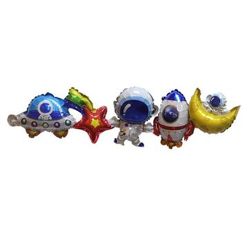 Patladı Gitti 31.5x108 cm Uzay Temalı Birleşik Folyo Balon