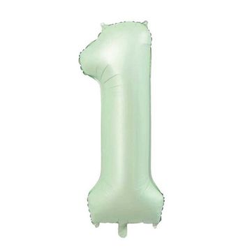 Patladı Gitti 34 inç 76-82 cm 1 Rakam Adaçayı Folyo Balon