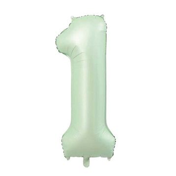 Patladı Gitti 34 inç 76-82 cm 1 Rakam Adaçayı Folyo Balon