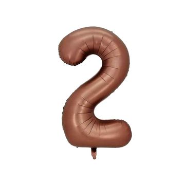 Patladı Gitti 34 inç 76-82 cm 1 Rakam Karamel Folyo Balon