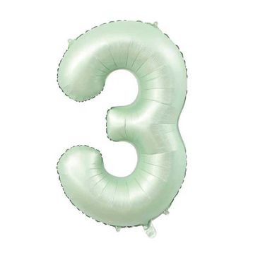 Patladı Gitti 34 inç 76-82 cm 3 Rakam Adaçayı Folyo Balon