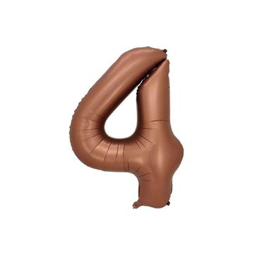 Patladı Gitti 34 inç 76-82 cm 4 Rakam Karamel Folyo Balon